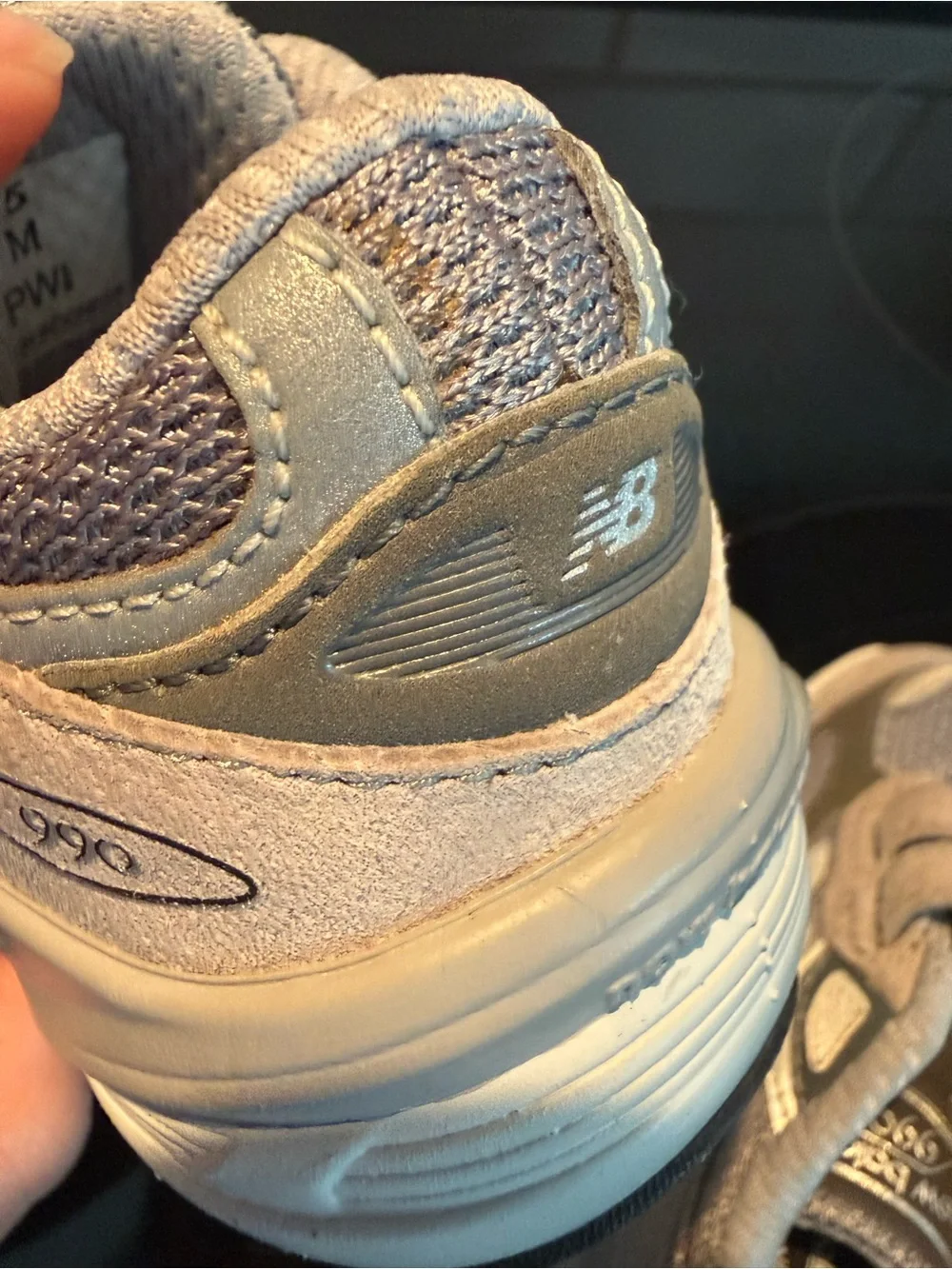 New Balance Kids Gray Velcro Athletic Sneakers